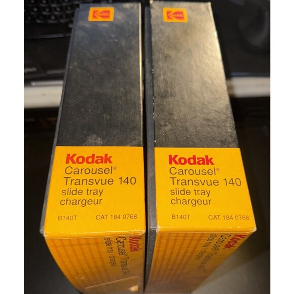 KODAK CAROUSEL TRANSVUE 140 Rotary Slide Tray 184-0768 Two Trays In Boxes - Picture 2 of 15